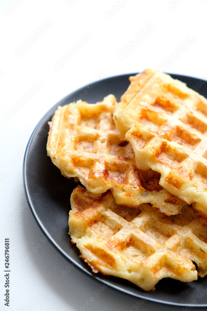 waffles on a plate waffles on a plate