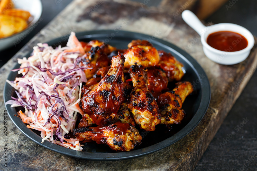 Barbecue chicken wings with sauce Barbecue chicken wings with sauce