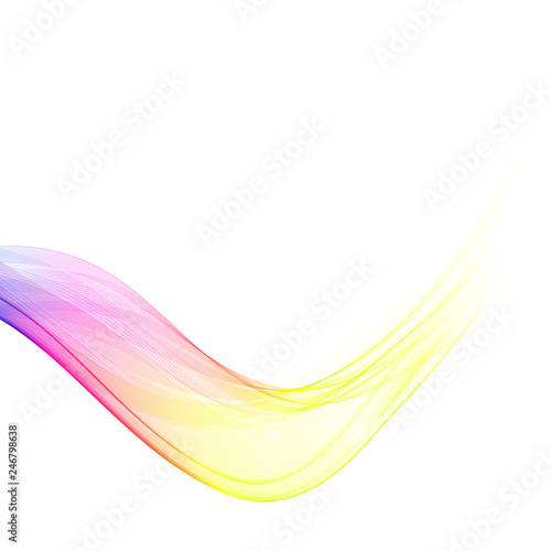 Color vector abstract wave on a white background. Abstract wave background.