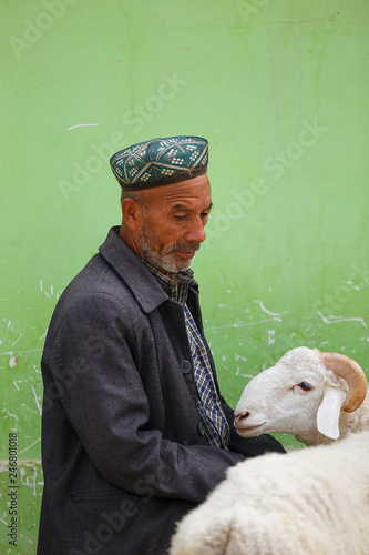 Quadro em tela Uigur shepherd, Keriya