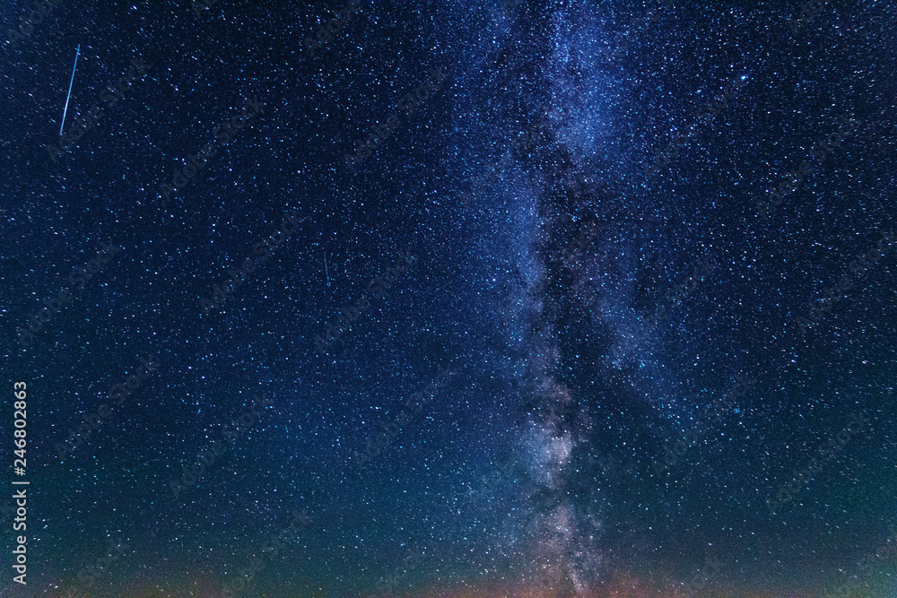 Bright night starry sky with millions of stars and galaxy Milky Way. Bright night starry sky with millions of stars and galaxy Milky Way.