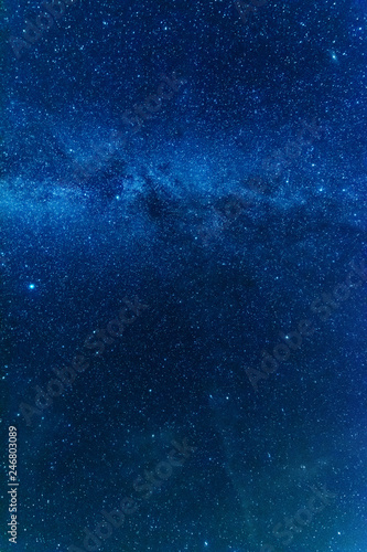 Bright night starry sky with millions of stars and galaxy Milky Way. photo