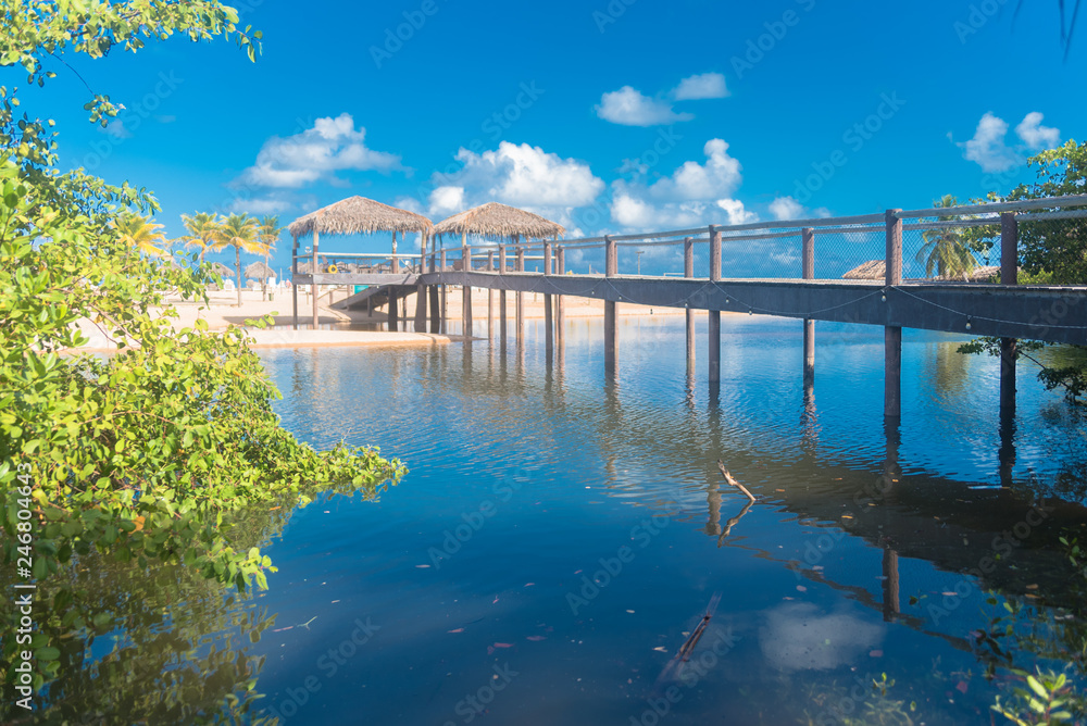 Vista da maravilhosa Praia da Sereia e Rio Meirim