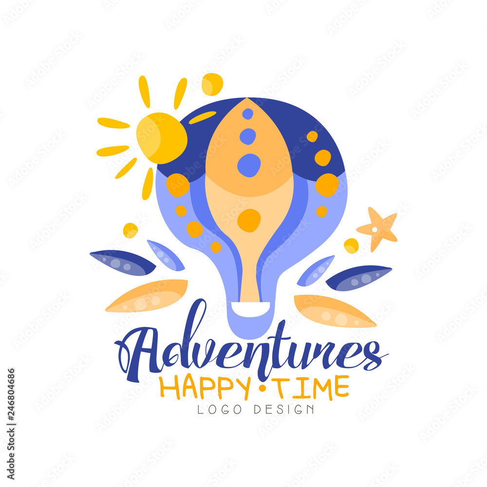Φωτογραφία Adventures, happy time, logo design, summer vacation, travel, tourist agency cre