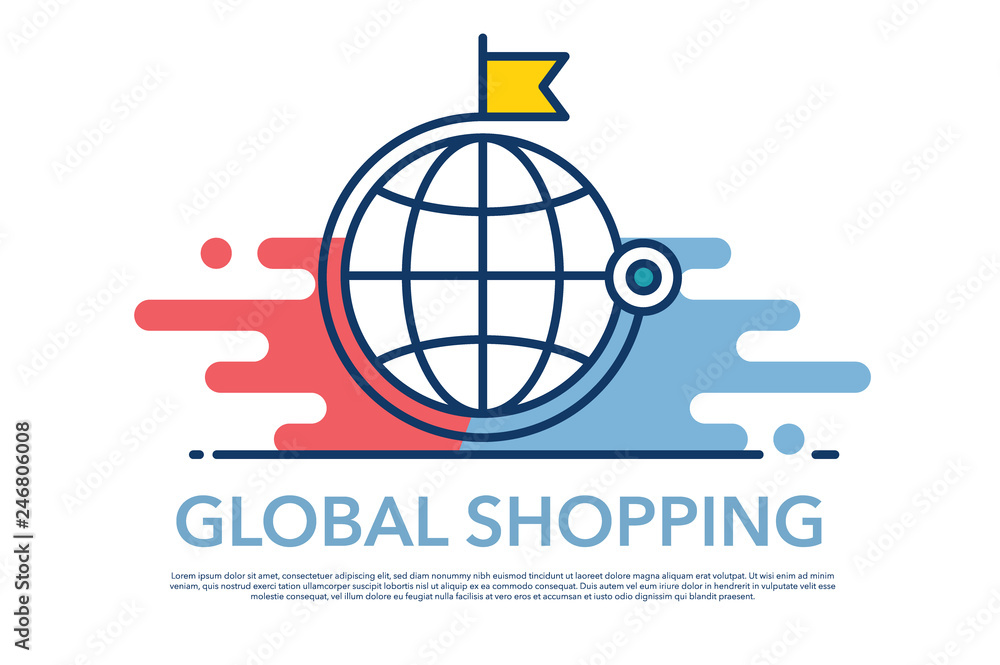 GLOBAL SHOPPING ICON CONCEPT GLOBAL SHOPPING ICON CONCEPT