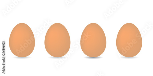 eggs in a row- vector illustration