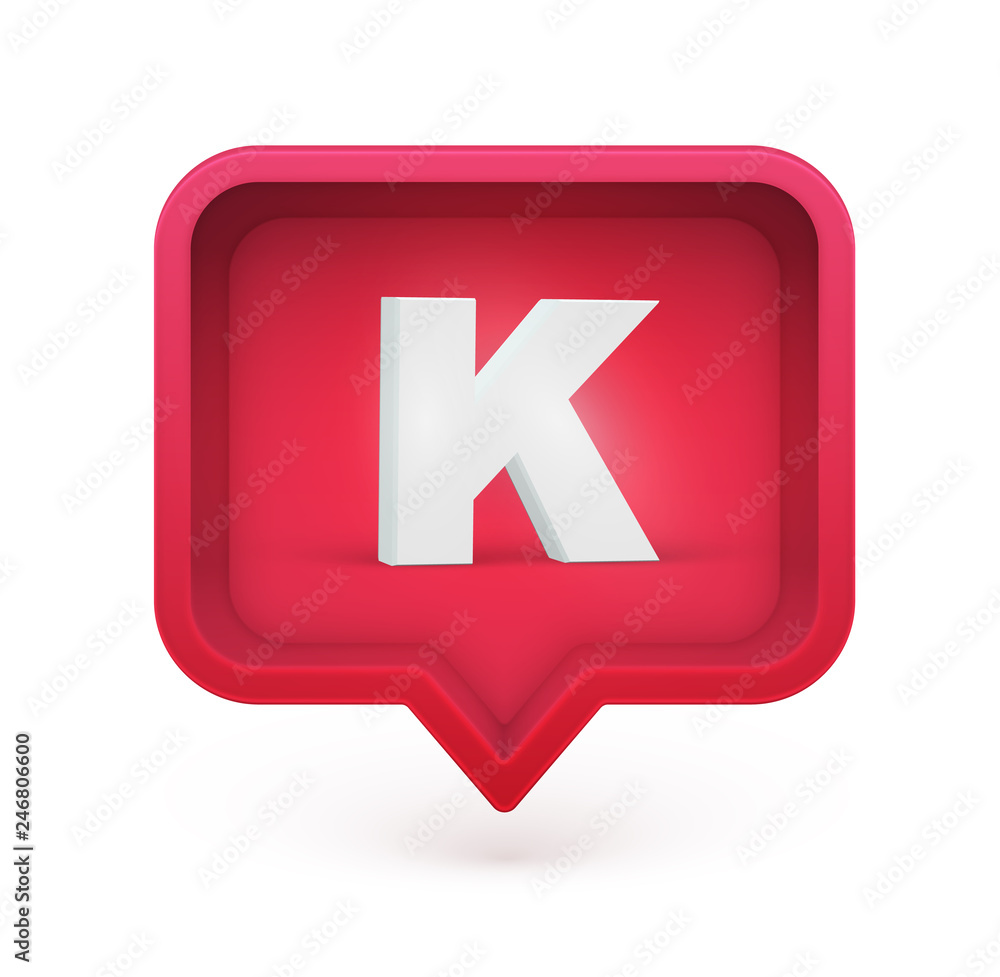 3D character in a speech bubble, vector illustration 3D character in a speech bubble, vector illustration