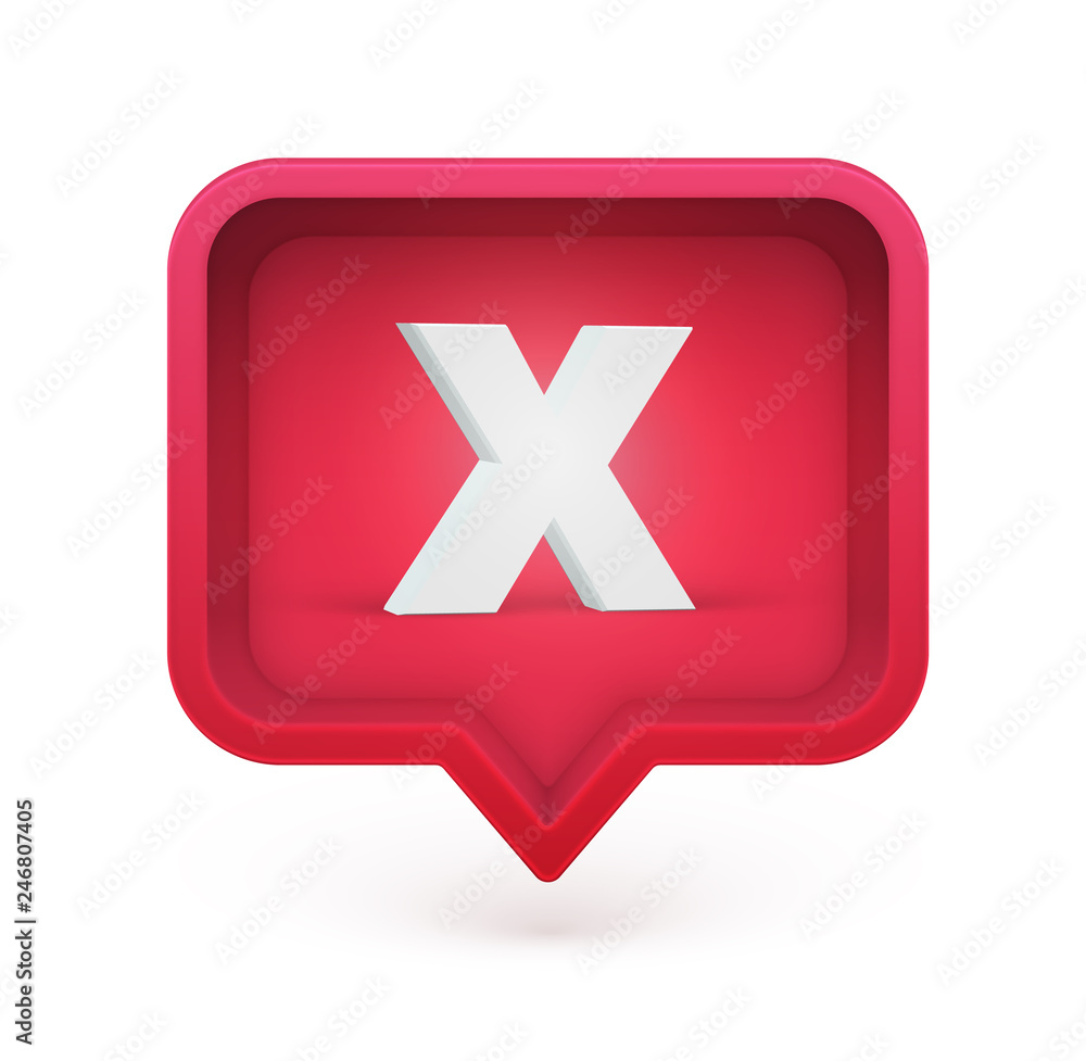 3D character in a speech bubble, vector illustration 3D character in a speech bubble, vector illustration