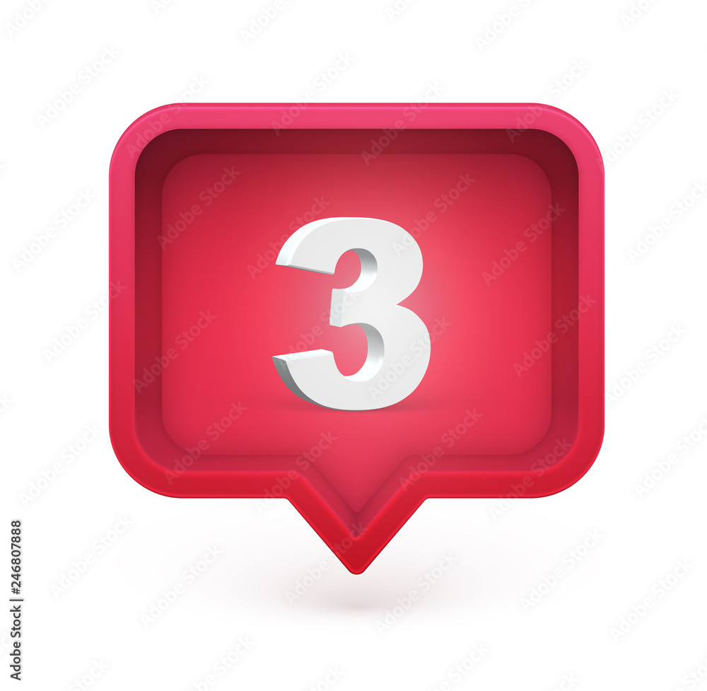 3D character in a speech bubble, vector illustration 3D character in a speech bubble, vector illustration