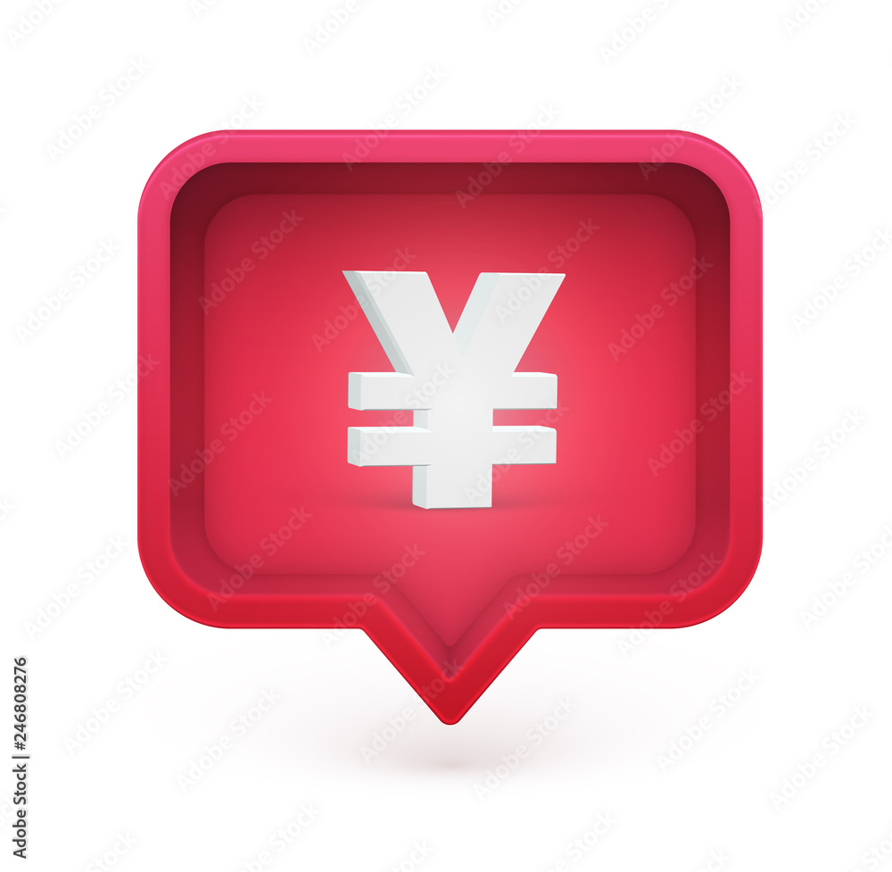 Obraz premium 3D character in a speech bubble, vector illustration