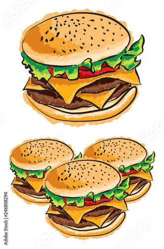 cheeseburger illustration