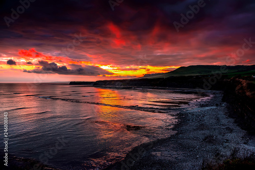 Kimmeridge Bay Dorset England Sunset