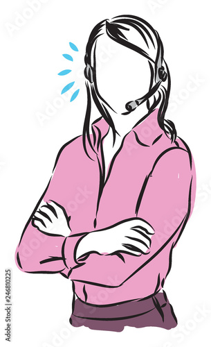 call-center agent illustration