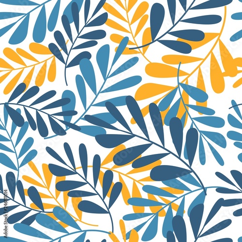 Floral seamless pattern tropical leaves, Fashion, interior, wrapping consept.