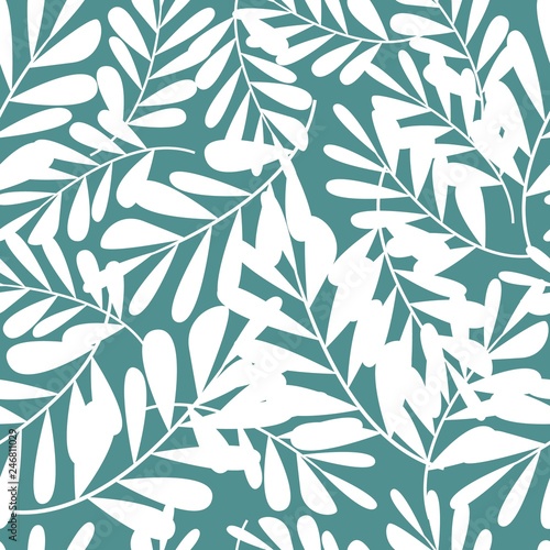 Tropical pattern, vector floral background. palm leaves seamless pattern,
