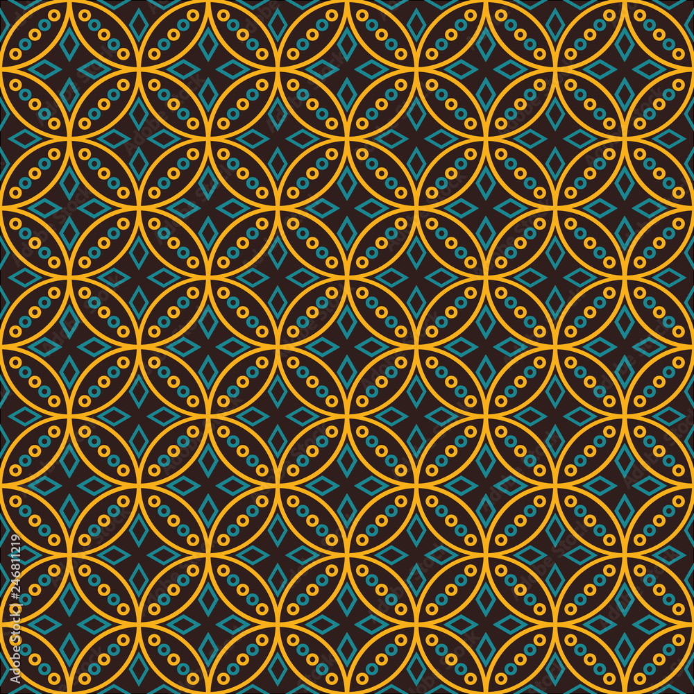 Seamless Batik Pattern. Able to repeat for textile printing.