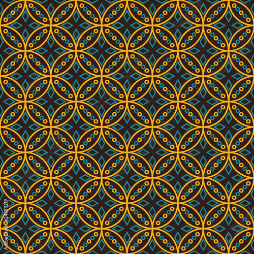 Seamless Batik Pattern. Able to repeat for textile printing.