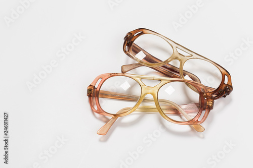 optical vintage glasses isolated