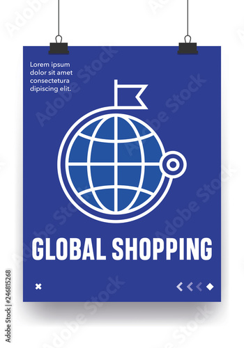 GLOBAL SHOPPING ICON CONCEPT