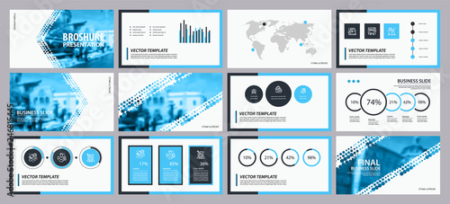 This template is the best as a business presentation, used in marketing and advertising, flyer and banner, the annual report. Elements on a dark grey background
