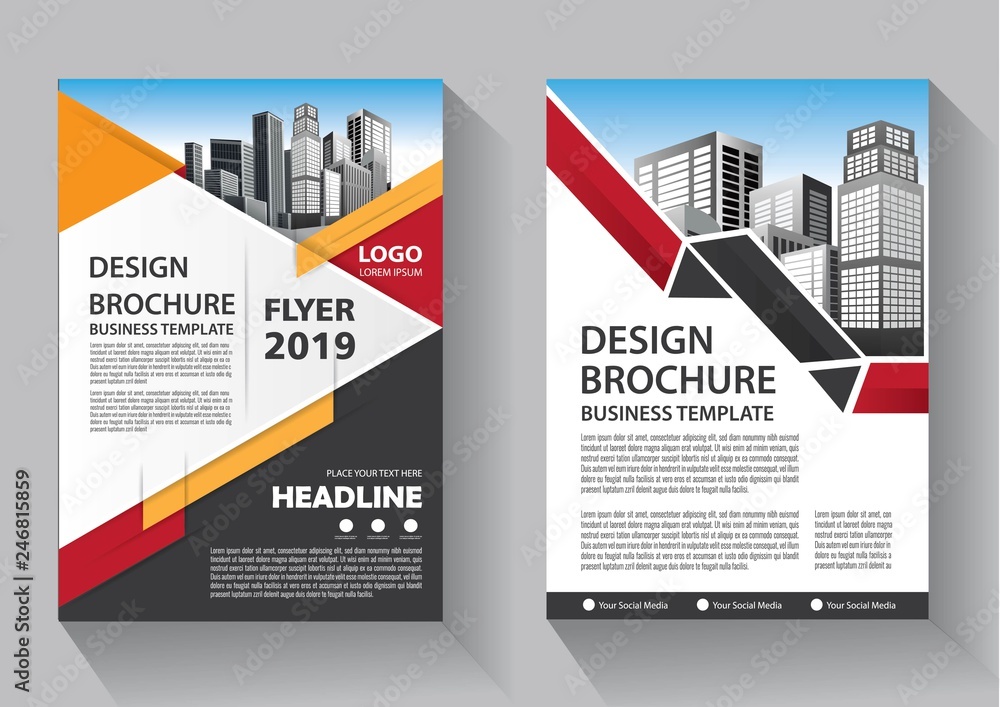Business abstract vector template. Brochure design, cover modern layout, annual report, poster, flyer in A4 with colorful triangles, geometric shapes for tech, science, market with light background Business abstract vector template. Brochure design, cover modern layout, annual report, poster, flyer in A4 with colorful triangles, geometric shapes for tech, science, market with light background