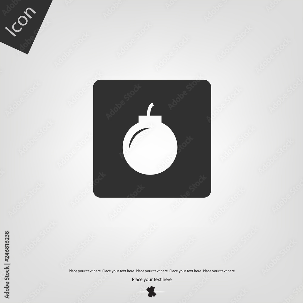 Fototapeta premium Bomb icon. Vector illustration
