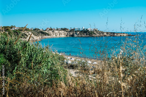 Fototapeta Naklejka Na Ścianę i Meble -  Beautiful sea landscape on the way from Protaras to Ayia Napa around Cape Greco, Cyprus