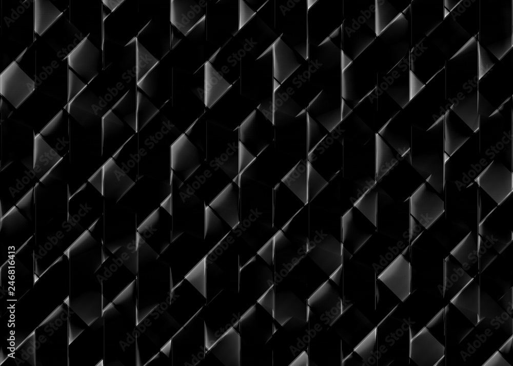 3d rendering. Black geometric grid mirror pattern texture use for wallpaper,  design, web page background. Stock Illustration | Adobe Stock