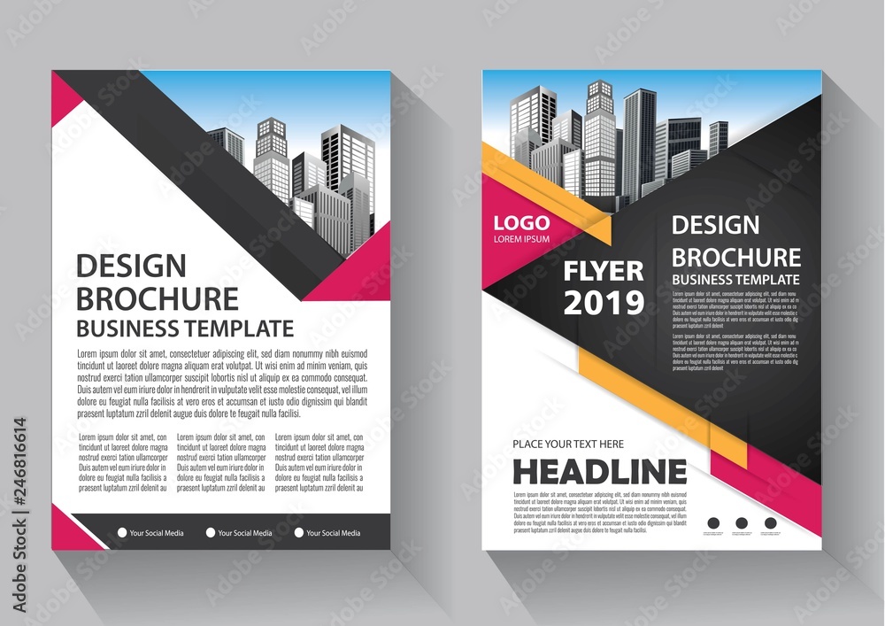 Business abstract vector template. Brochure design, cover modern layout, annual report, poster, flyer in A4 with colorful triangles, geometric shapes for tech, science, market with light background Business abstract vector template. Brochure design, cover modern layout, annual report, poster, flyer in A4 with colorful triangles, geometric shapes for tech, science, market with light background