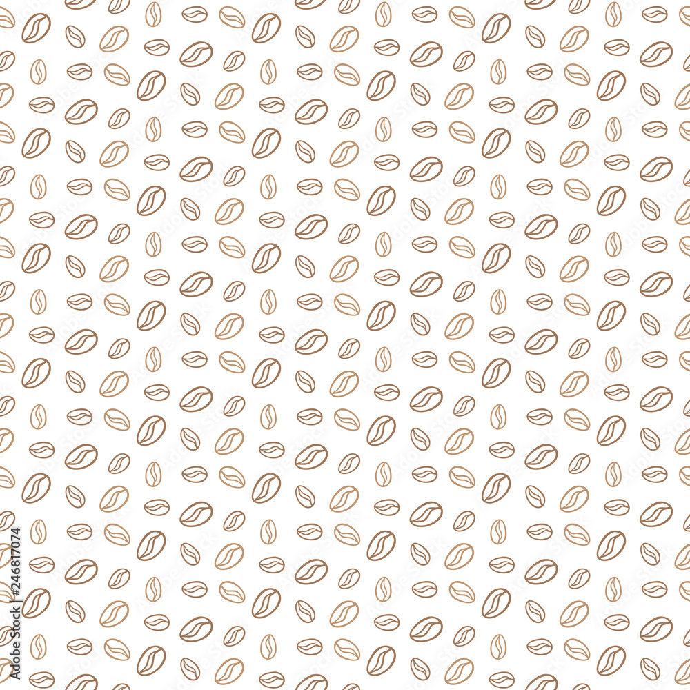 Coffee seamless pattern. Repeating coffee beans background for wrapping paper, package, scrapbooking, textile design. Coffee seamless pattern. Repeating coffee beans background for wrapping paper, package, scrapbooking, textile design.