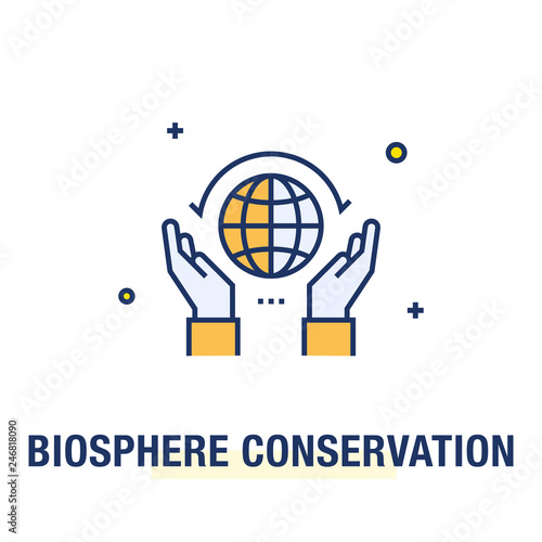 BIOSPHERE CONSERVATION ICON CONCEPT
