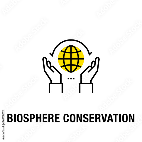 BIOSPHERE CONSERVATION ICON CONCEPT