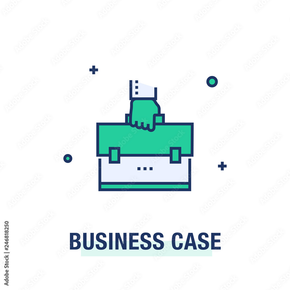 Naklejka premium BUSINESS CASE ICON CONCEPT