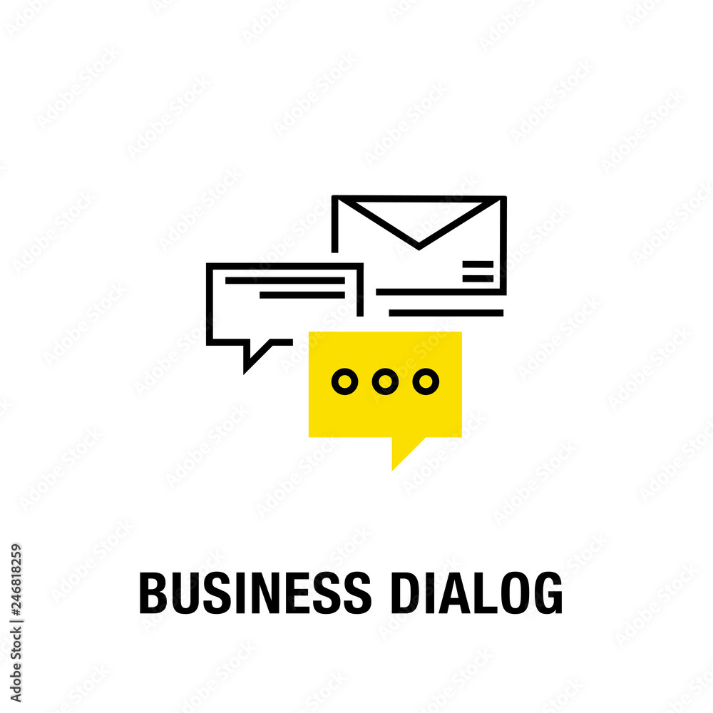 BUSINESS DIALOG ICON CONCEPT BUSINESS DIALOG ICON CONCEPT