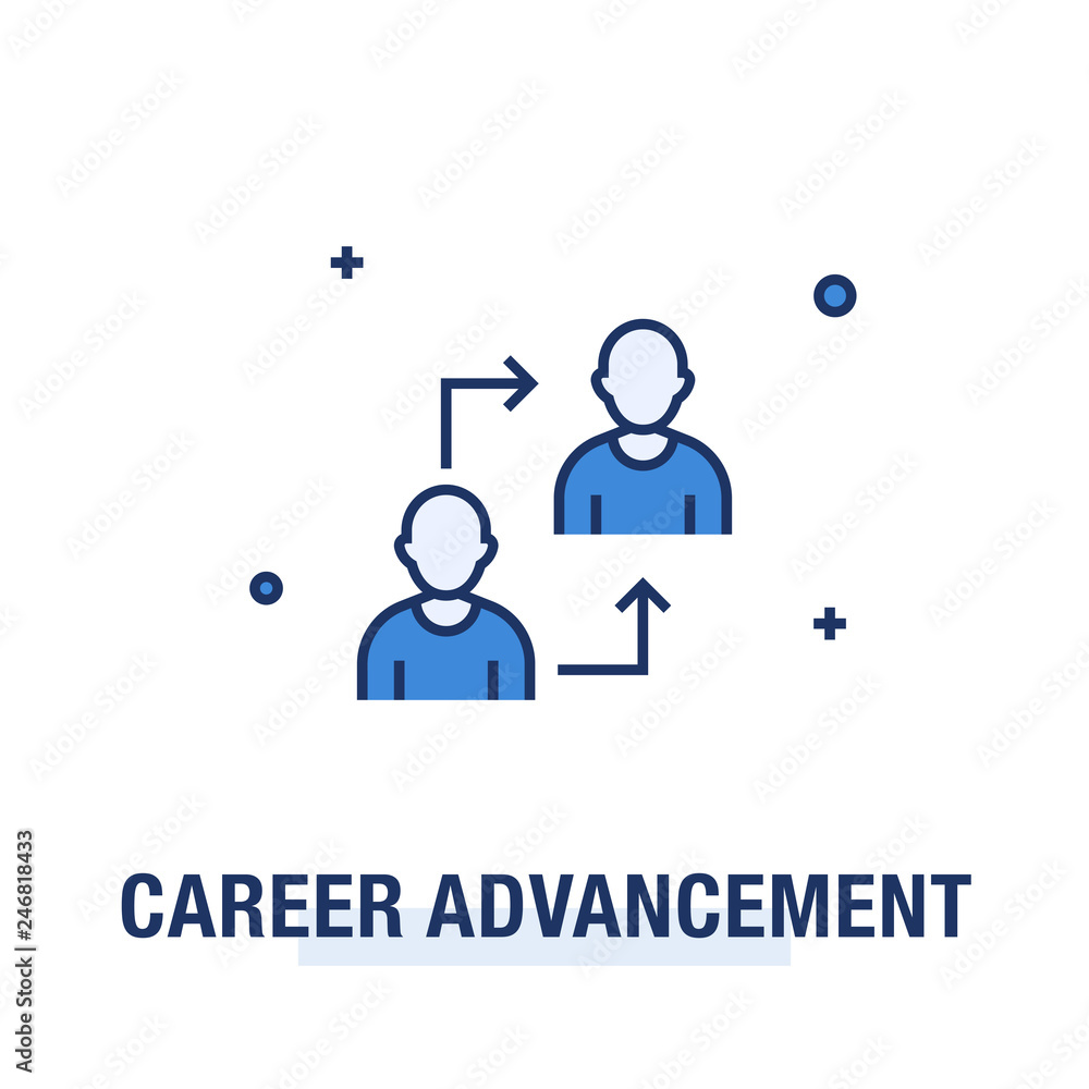 CAREER ADVANCEMENT ICON CONCEPT CAREER ADVANCEMENT ICON CONCEPT