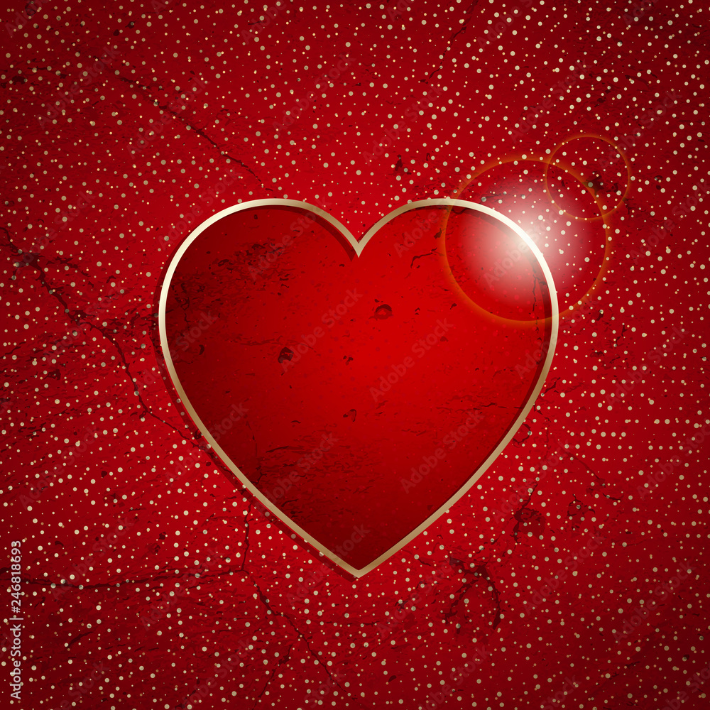 Heart frame on a red grunge texture Heart frame on a red grunge texture