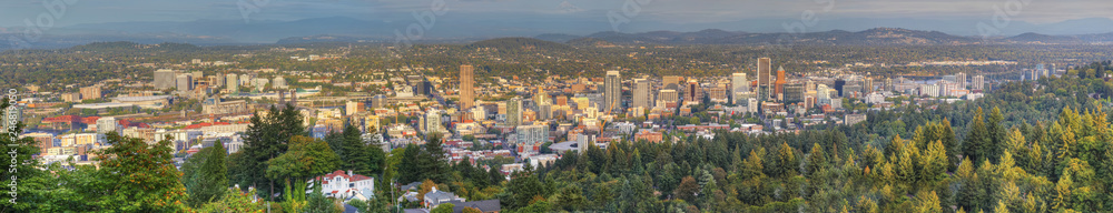 Panorama of Portland, Oregon city center