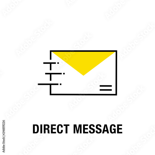 Free Download DIRECT MESSAGE ICON CONCEPT - GFXLoad