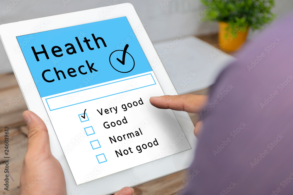 Digital Health Check Healthcare Concept. Digital Health Check Healthcare Concept.
