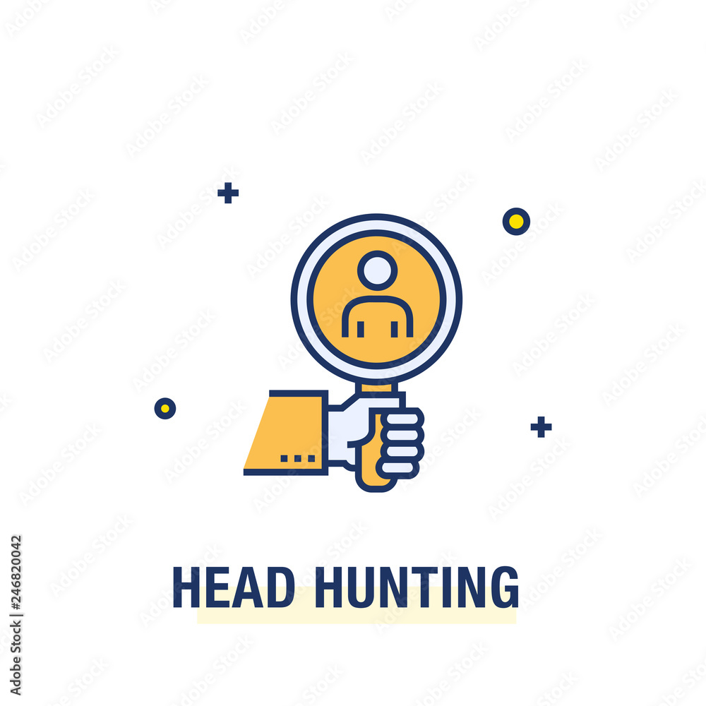 Fototapeta premium HEAD HUNTING ICON CONCEPT