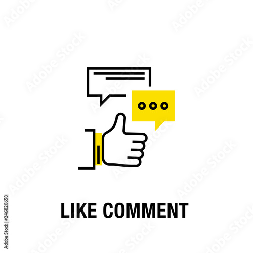 LIKE COMMENT ICON CONCEPT