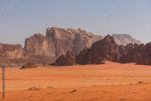 Rocks and desert. Wadi Rum  Jordan