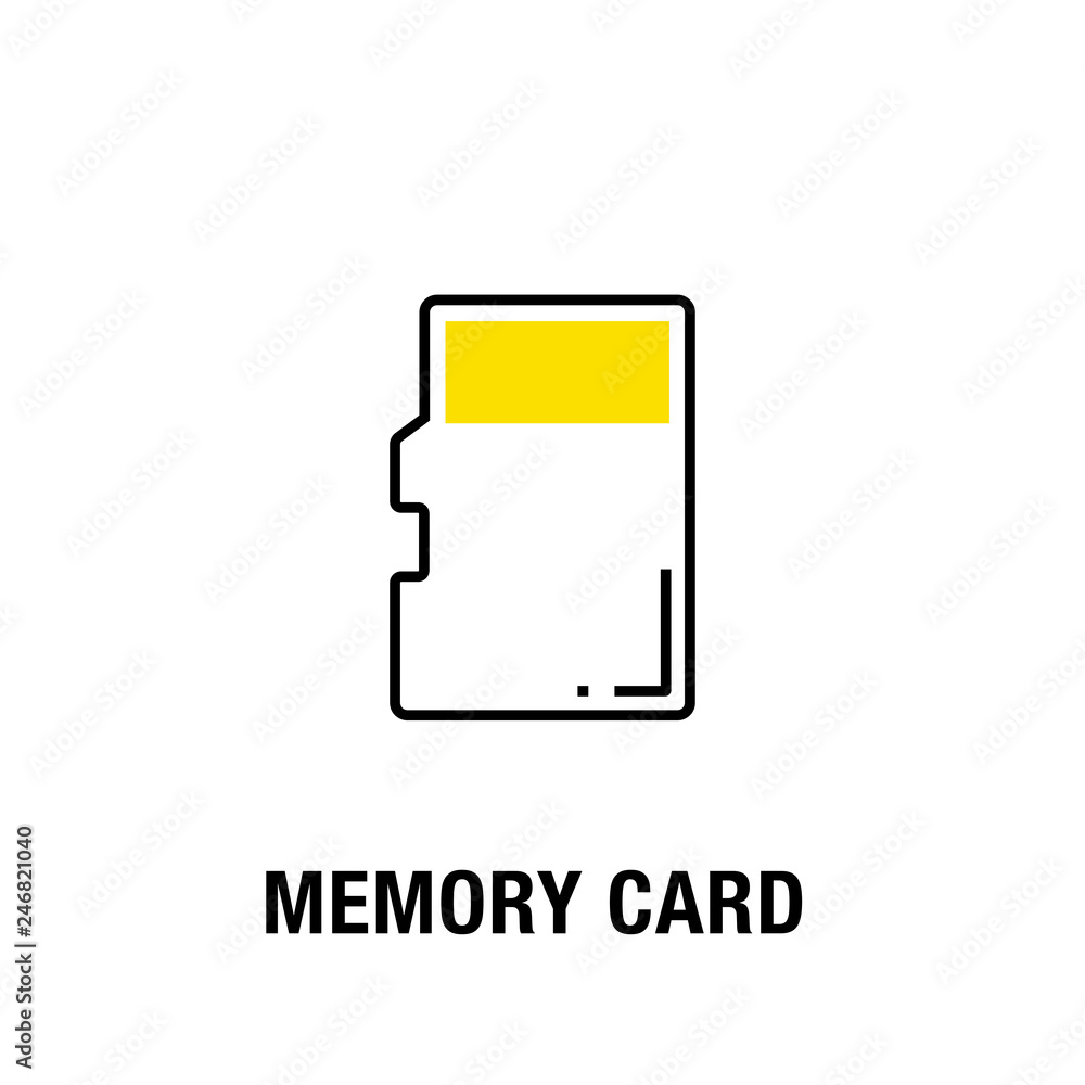 MEMORY CARD ICON CONCEPT MEMORY CARD ICON CONCEPT