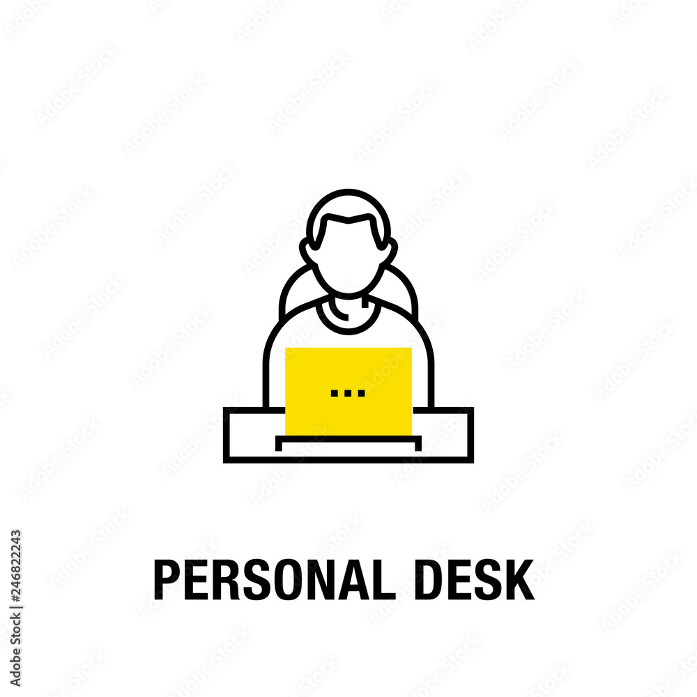 PERSONAL DESK ICON CONCEPT PERSONAL DESK ICON CONCEPT