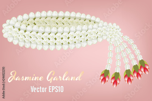  jasmine garland isolate for mother's day Thai traditional