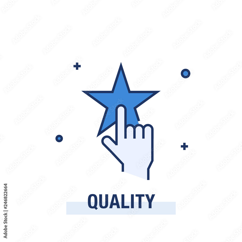 Obraz premium QUALITY ICON CONCEPT