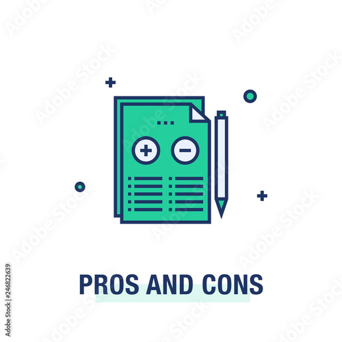 PROS AND CONS ICON CONCEPT