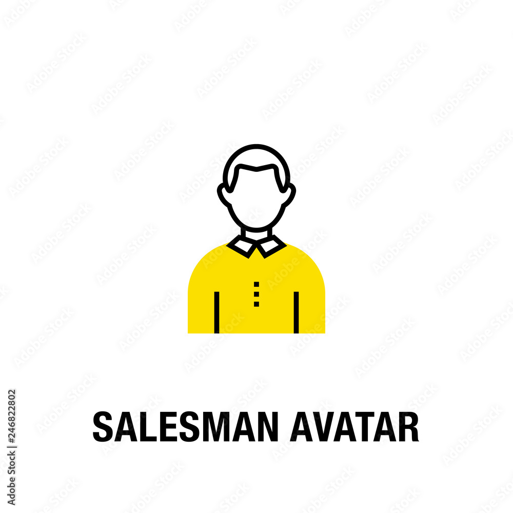 SALESMAN AVATAR ICON CONCEPT SALESMAN AVATAR ICON CONCEPT
