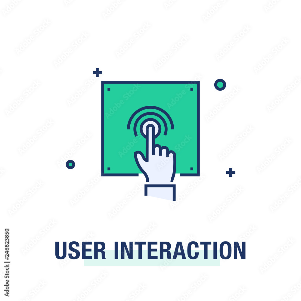USER INTERACTION ICON CONCEPT USER INTERACTION ICON CONCEPT
