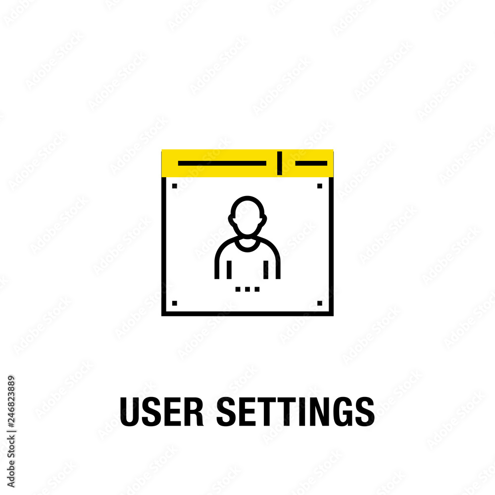 USER SETTINGS ICON CONCEPT USER SETTINGS ICON CONCEPT